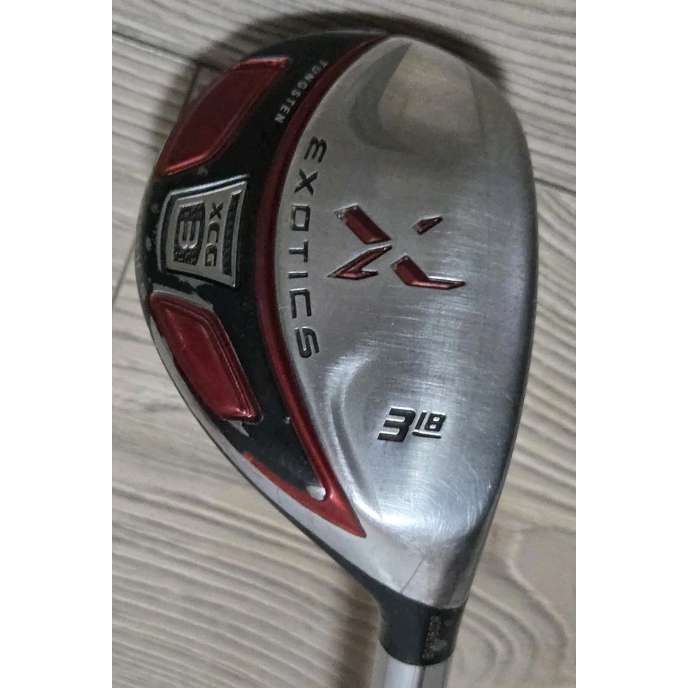 Tour Edge Exotics XCG3 3 Wood 18° RH Accra M3 S1-75 Dymatch Shaft Tungsten Golf